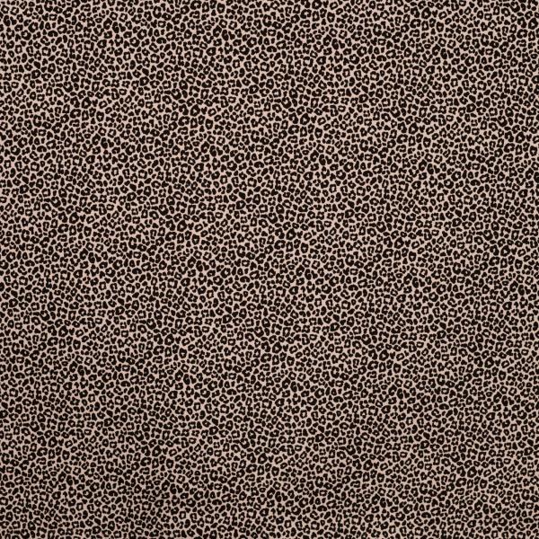 Baumwolljersey mit Leopard in Sand, Nahaufnahme der Oberfläche